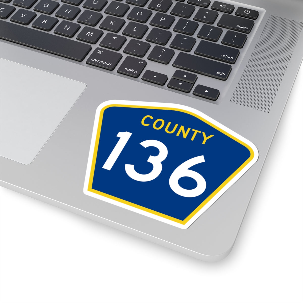 County 136 MN (Minnesota) (Road Sign) STICKER Vinyl Kiss-Cut Decal