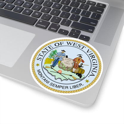 West Virginia State Seal - STICKER Vinyl Kiss-Cut Decal