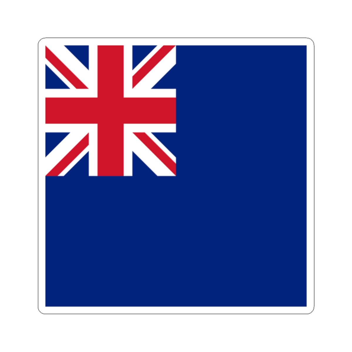 Blue ensign flag featuring the Union Jack in the upper left canton against a solid dark blue field.
