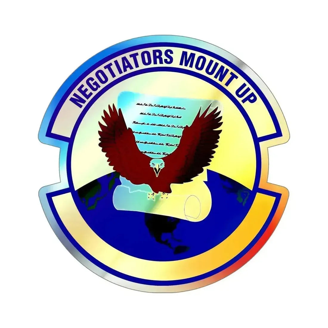 766 Enterprise Sourcing Squadron AFMC (U.S. Air Force) Holographic STICKER Die-Cut Vinyl Decal 6 Inch Holographic - The Sticker Space