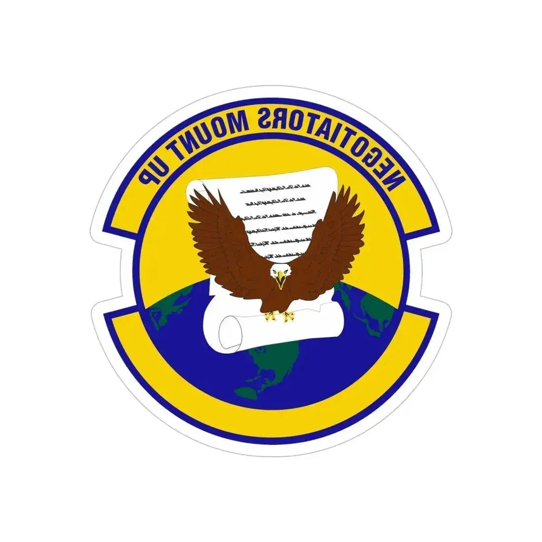 766 Enterprise Sourcing Squadron AFMC (U.S. Air Force) REVERSE PRINT Transparent Die-Cut STICKER 5 Inch Die-Cut Transparent - The Sticker Space