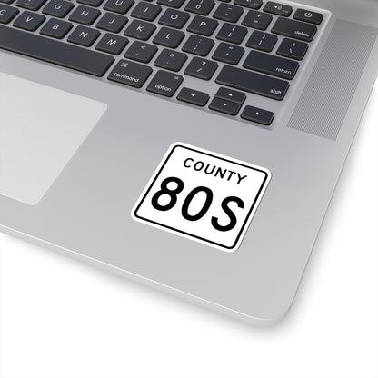County 80S square (Minnesota) (Road Sign) STICKER Vinyl Kiss-Cut Decal