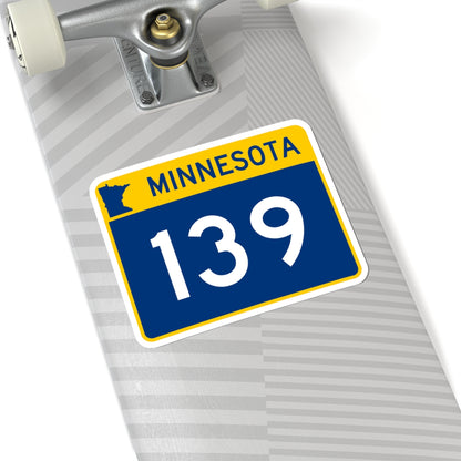 MN-139 wide (Minnesota) (Road Sign) STICKER Vinyl Kiss-Cut Decal