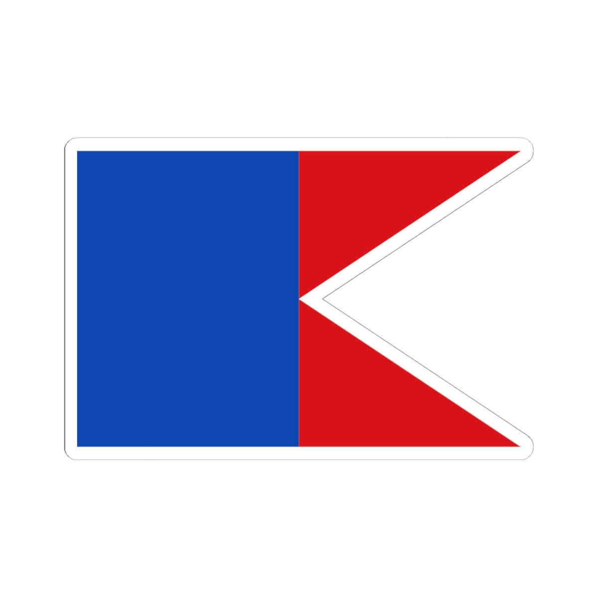 Flag maritime melilla (Spain) STICKER Vinyl Kiss-Cut Decal