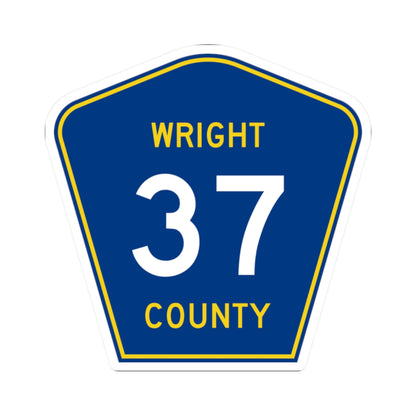 Wright County Route 37 (Minnesota) (Road Sign) STICKER Vinyl Kiss-Cut Decal
