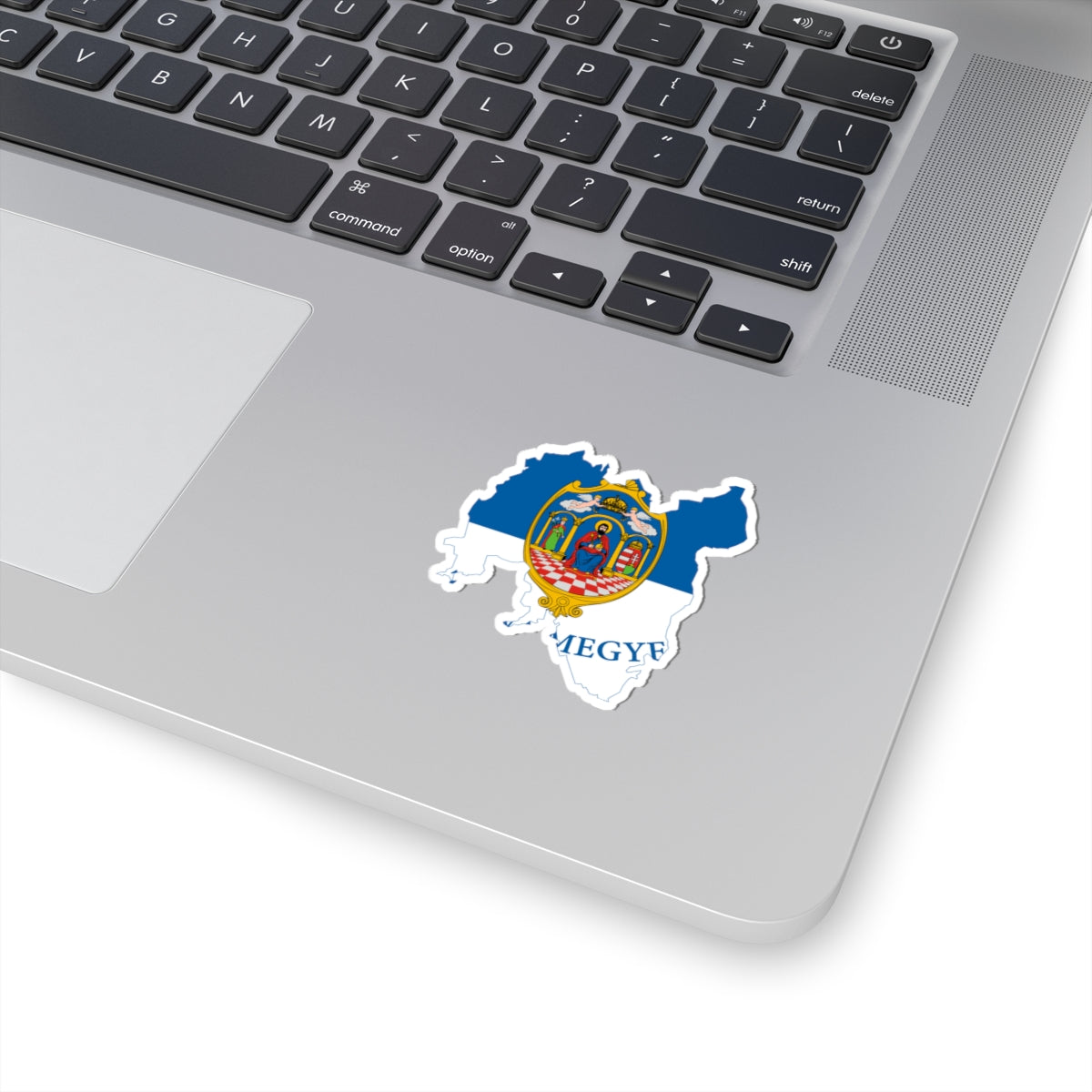 Flag-map of Tolna County (Hungary) STICKER Vinyl Kiss-Cut Decal