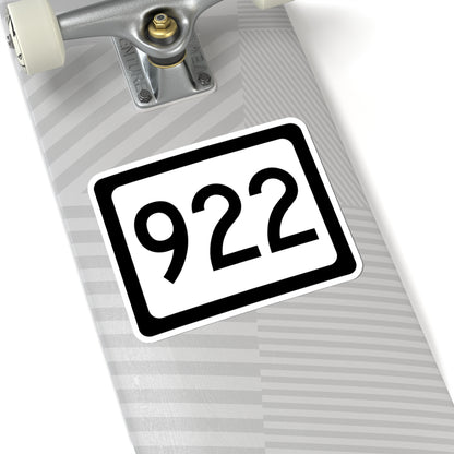 WV-922 (Virginia) (Road Sign) STICKER Vinyl Kiss-Cut Decal