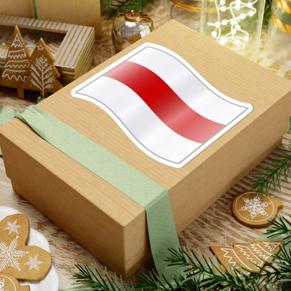 Belarus Flag Badge (Belarus) STICKER Vinyl Kiss-Cut Decal