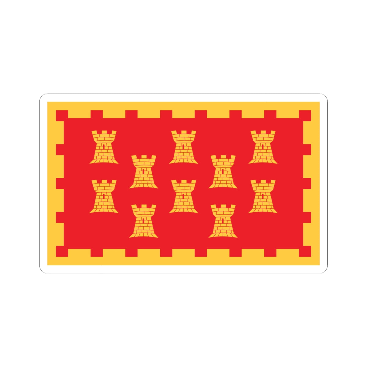 Unofficial County Flag of Greater Manchester (England) STICKER Vinyl Kiss-Cut Decal