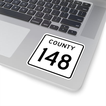 County 148 square (Minnesota) (Road Sign) STICKER Vinyl Kiss-Cut Decal