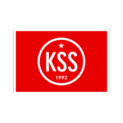 Flag Of The Communist Party Of Slovakia (Slovakia) STICKER Vinyl Kiss-Cut Decal