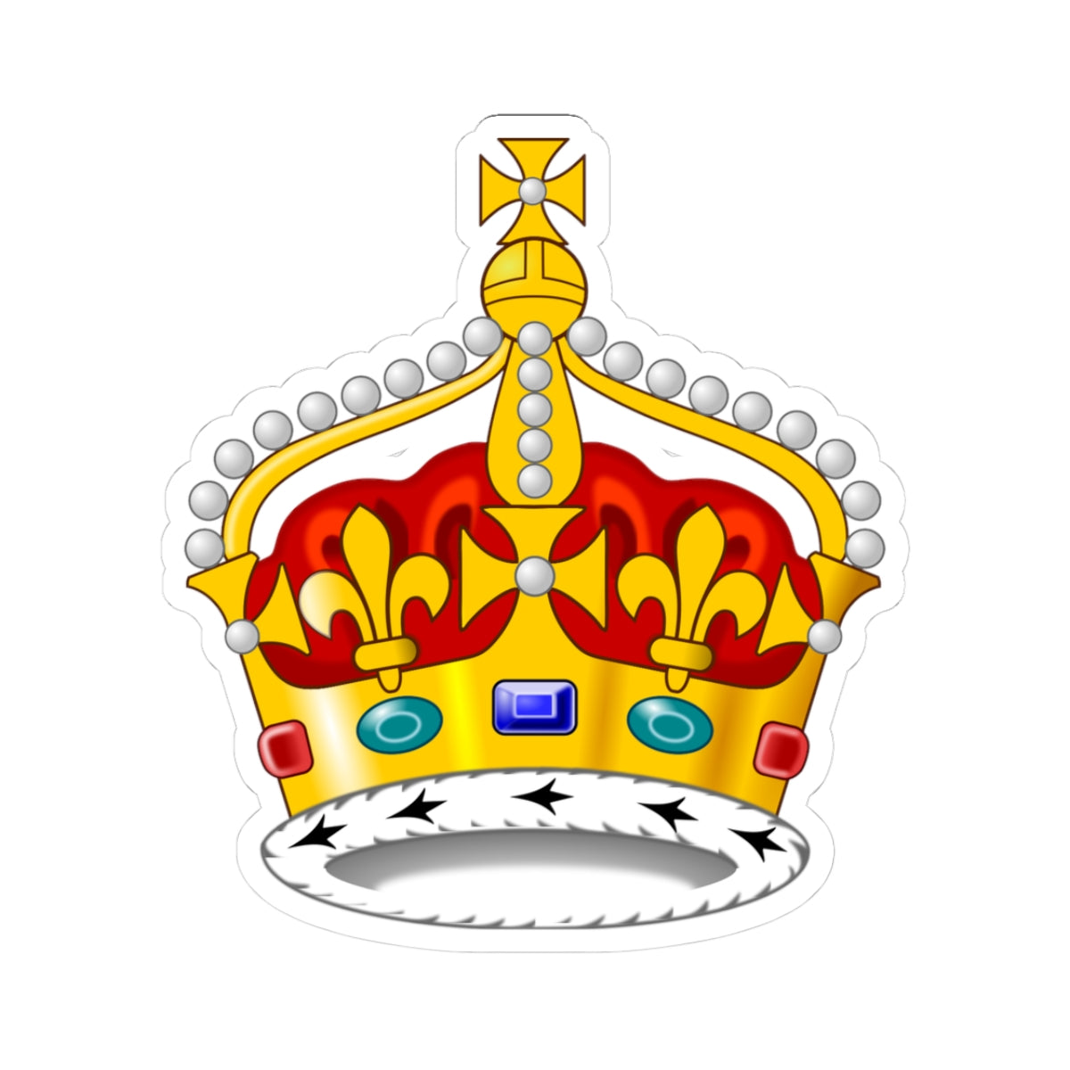 2022 pattern Queen Consorts Crown United Kingdom (United Kingdom) (Coat of Arms) STICKER Vinyl Kiss-Cut Decal