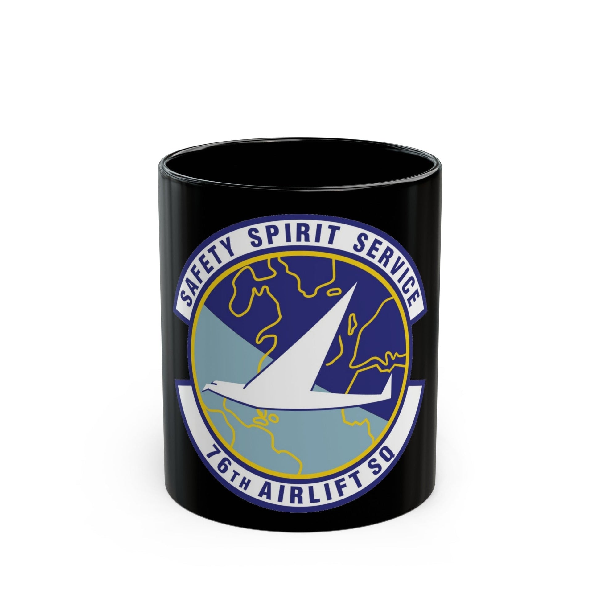 76th Airlift Squadron (U.S. Air Force) Black Coffee Mug-11oz-The Sticker Space