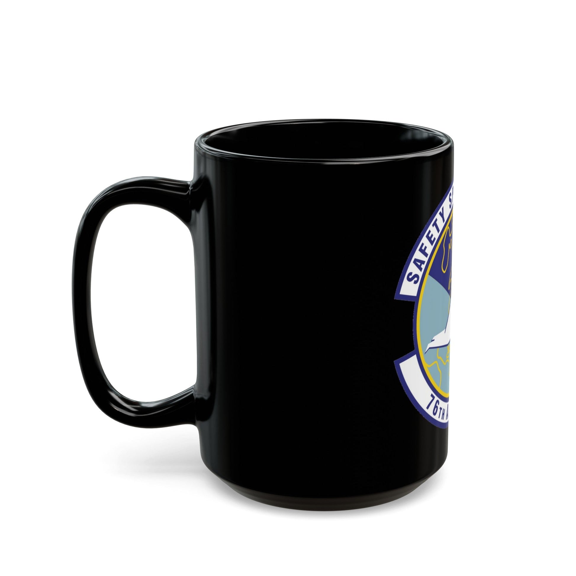 76th Airlift Squadron (U.S. Air Force) Black Coffee Mug-The Sticker Space