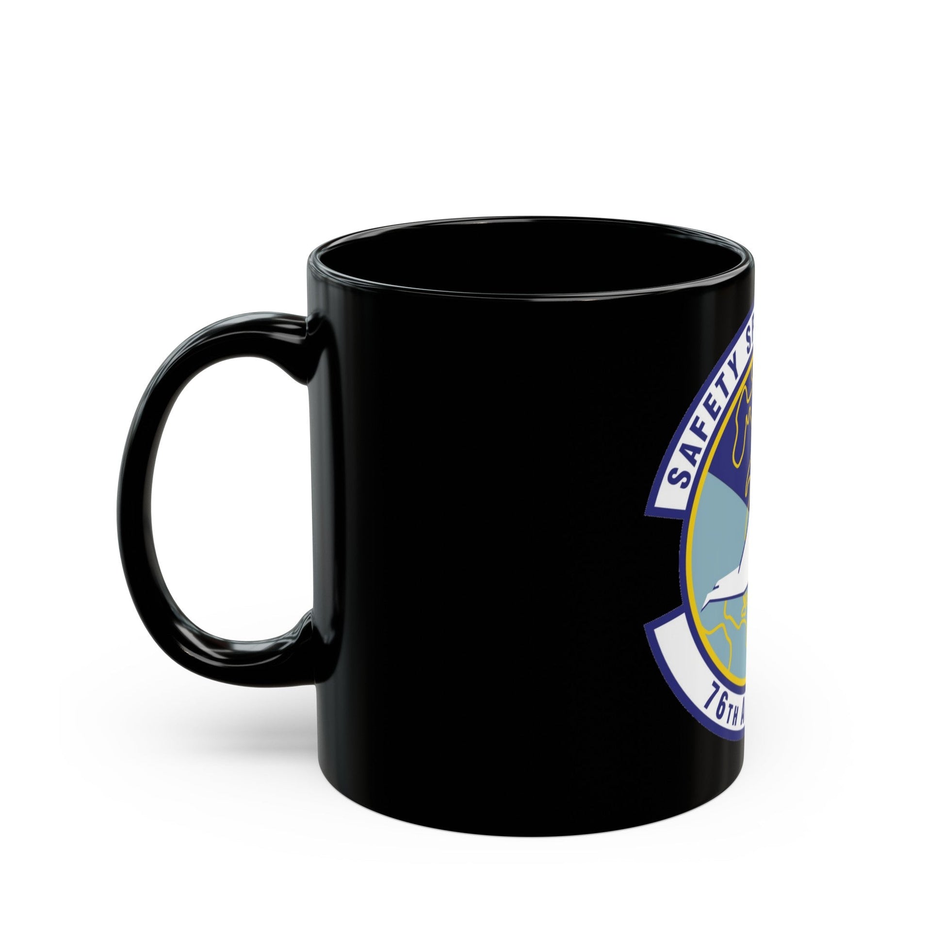 76th Airlift Squadron (U.S. Air Force) Black Coffee Mug-The Sticker Space