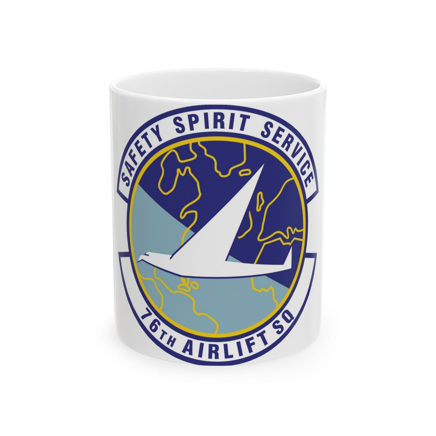 76th Airlift Squadron (U.S. Air Force) White Coffee Mug-11oz-The Sticker Space