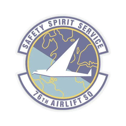 76th Airlift Squadron (U.S. Air Force) STICKER Vinyl Kiss-Cut Decal 2 Inch Transparent - The Sticker Space