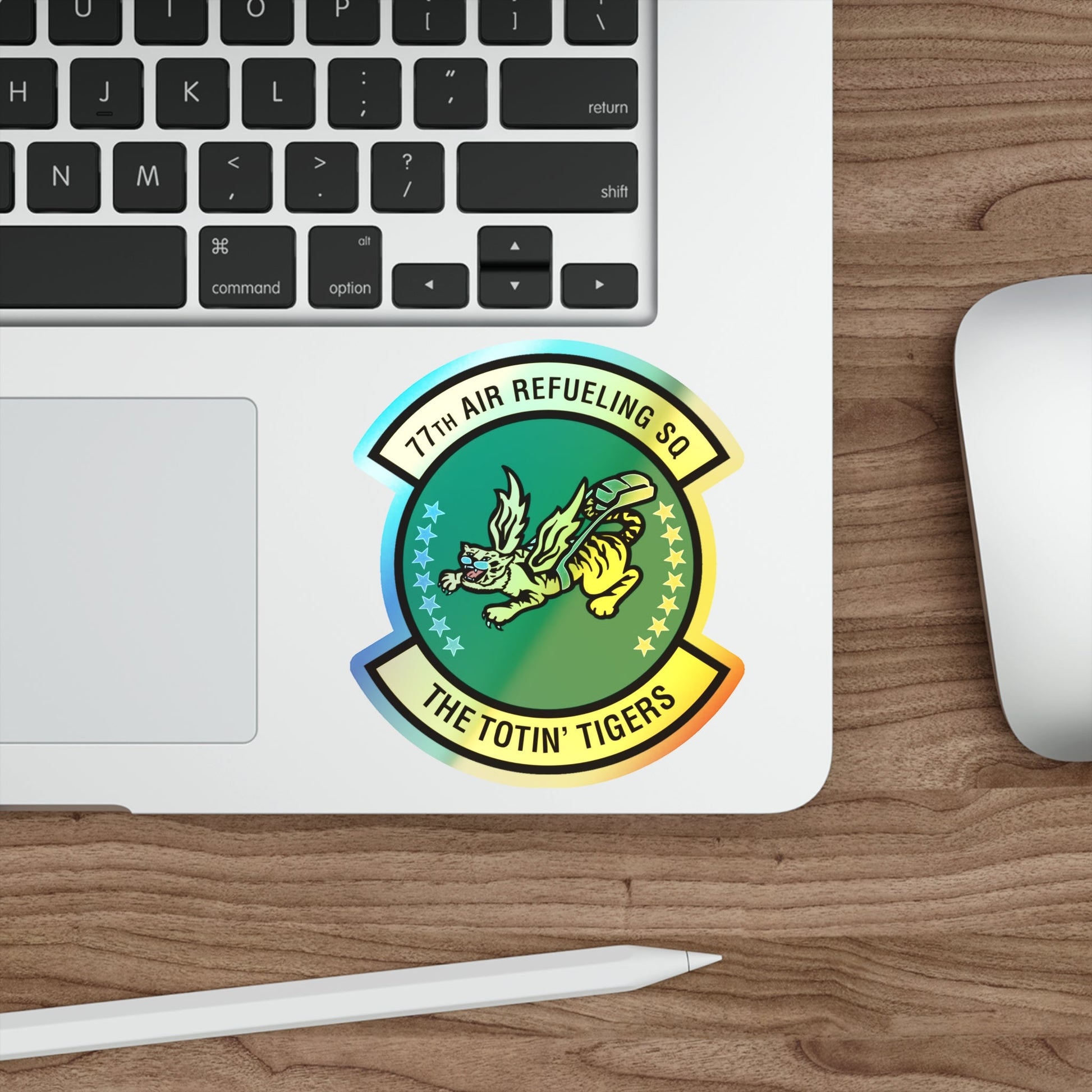 77 Air Refueling Squadron AFRC (U.S. Air Force) Holographic STICKER Die-Cut Vinyl Decal-The Sticker Space