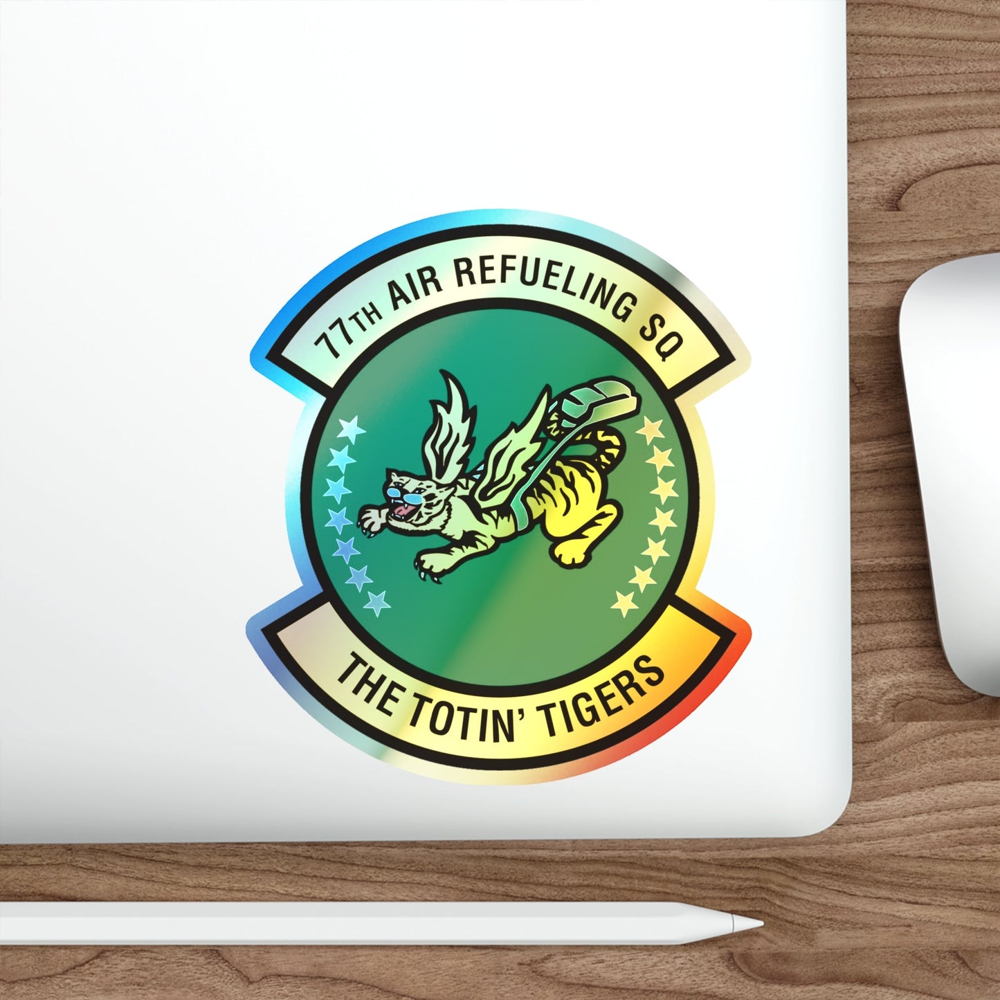 77 Air Refueling Squadron AFRC (U.S. Air Force) Holographic STICKER Die-Cut Vinyl Decal-The Sticker Space