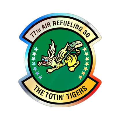 77 Air Refueling Squadron AFRC (U.S. Air Force) Holographic STICKER Die-Cut Vinyl Decal-2 Inch-The Sticker Space