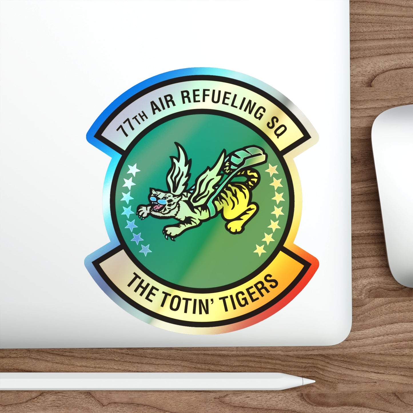 77 Air Refueling Squadron AFRC (U.S. Air Force) Holographic STICKER Die-Cut Vinyl Decal-The Sticker Space