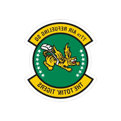 77 Air Refueling Squadron AFRC (U.S. Air Force) REVERSE PRINT Transparent Die-Cut STICKER 2 Inch Die-Cut Transparent - The Sticker Space