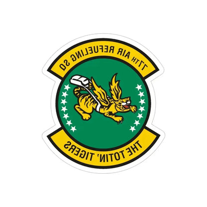 77 Air Refueling Squadron AFRC (U.S. Air Force) REVERSE PRINT Transparent Die-Cut STICKER 6 Inch Die-Cut Transparent - The Sticker Space