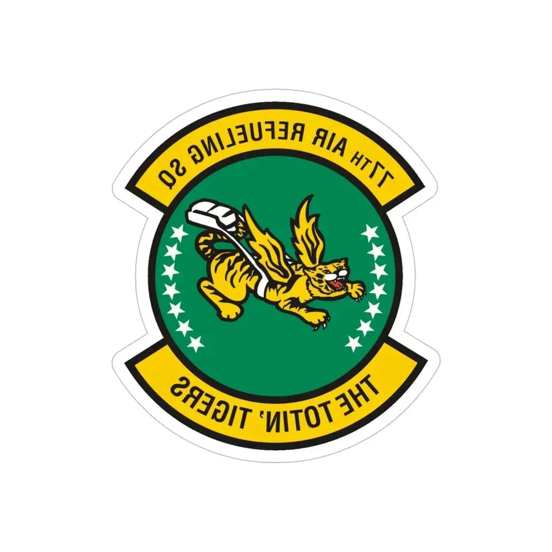 77 Air Refueling Squadron AFRC (U.S. Air Force) REVERSE PRINT Transparent Die-Cut STICKER - The Sticker Space