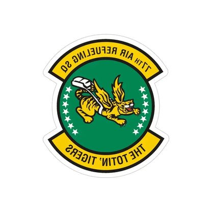 77 Air Refueling Squadron AFRC (U.S. Air Force) REVERSE PRINT Transparent Die-Cut STICKER - The Sticker Space