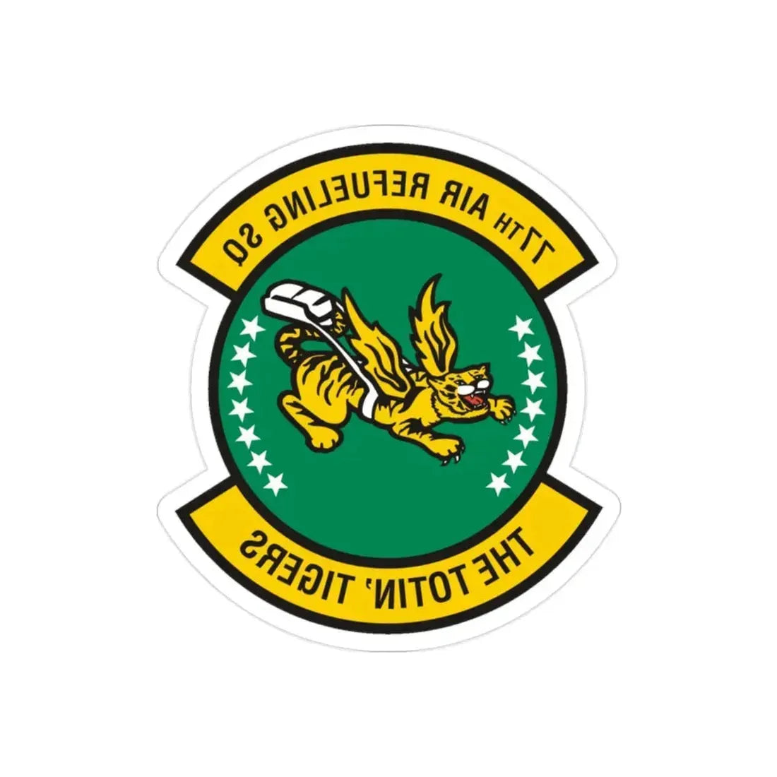 77 Air Refueling Squadron AFRC (U.S. Air Force) REVERSE PRINT Transparent Die-Cut STICKER - The Sticker Space