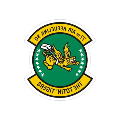 77 Air Refueling Squadron AFRC (U.S. Air Force) REVERSE PRINT Transparent Die-Cut STICKER - The Sticker Space