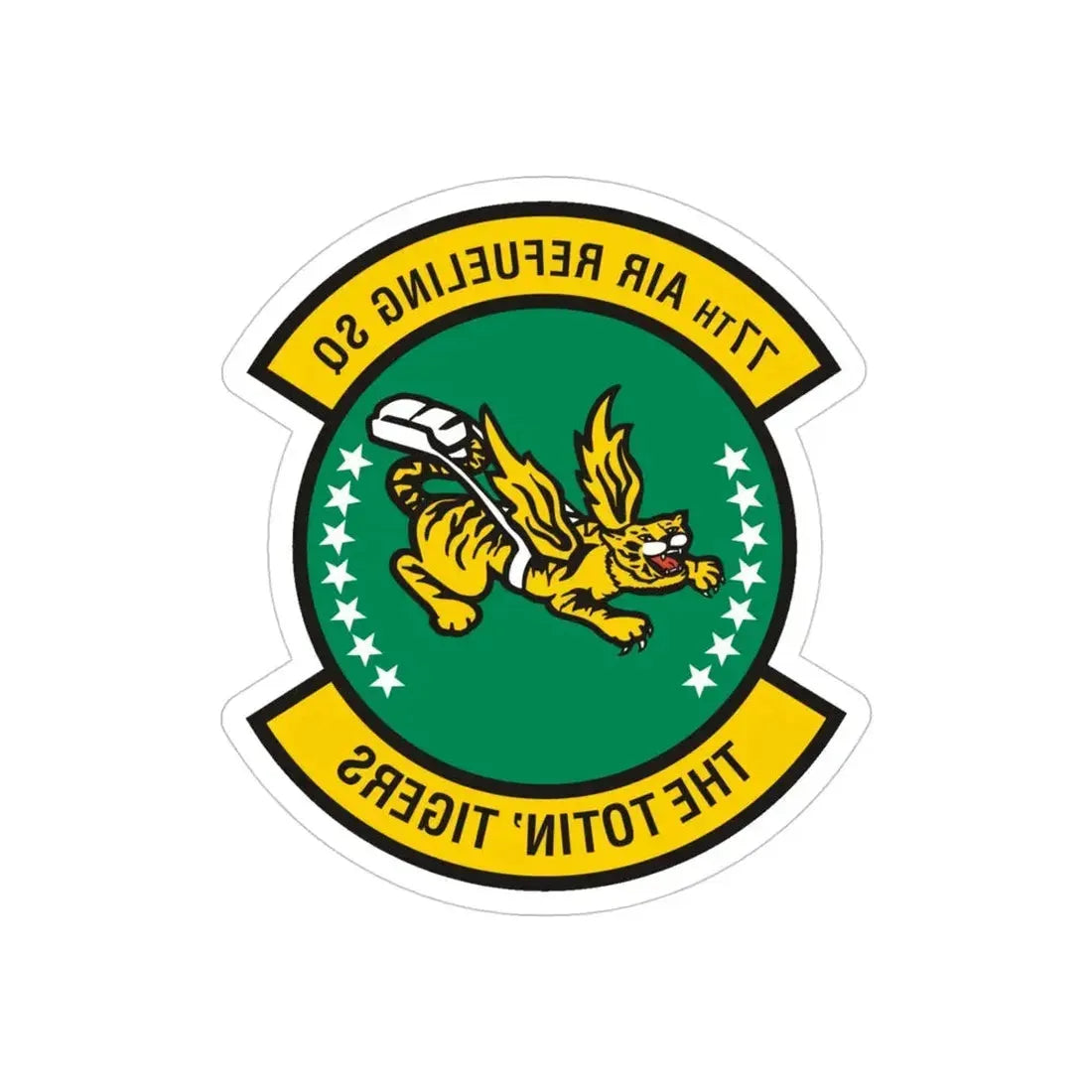 77 Air Refueling Squadron AFRC (U.S. Air Force) REVERSE PRINT Transparent Die-Cut STICKER - The Sticker Space