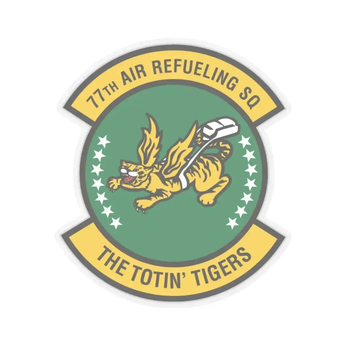 77 Air Refueling Squadron AFRC (U.S. Air Force) STICKER Vinyl Kiss-Cut Decal 3 Inch Transparent - The Sticker Space
