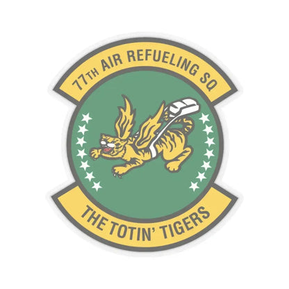 77 Air Refueling Squadron AFRC (U.S. Air Force) STICKER Vinyl Kiss-Cut Decal 3 Inch Transparent - The Sticker Space