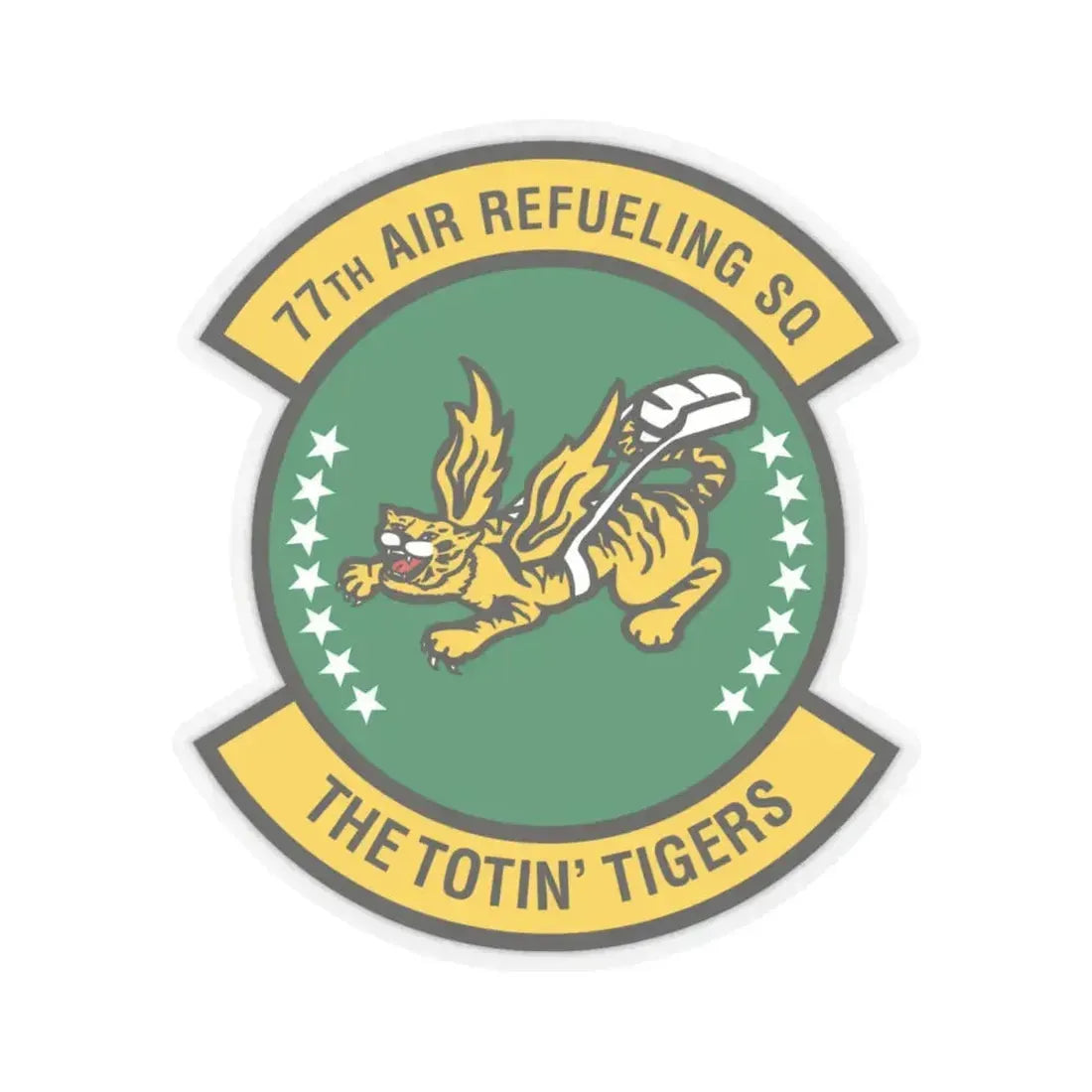 77 Air Refueling Squadron AFRC (U.S. Air Force) STICKER Vinyl Kiss-Cut Decal 4 Inch Transparent - The Sticker Space