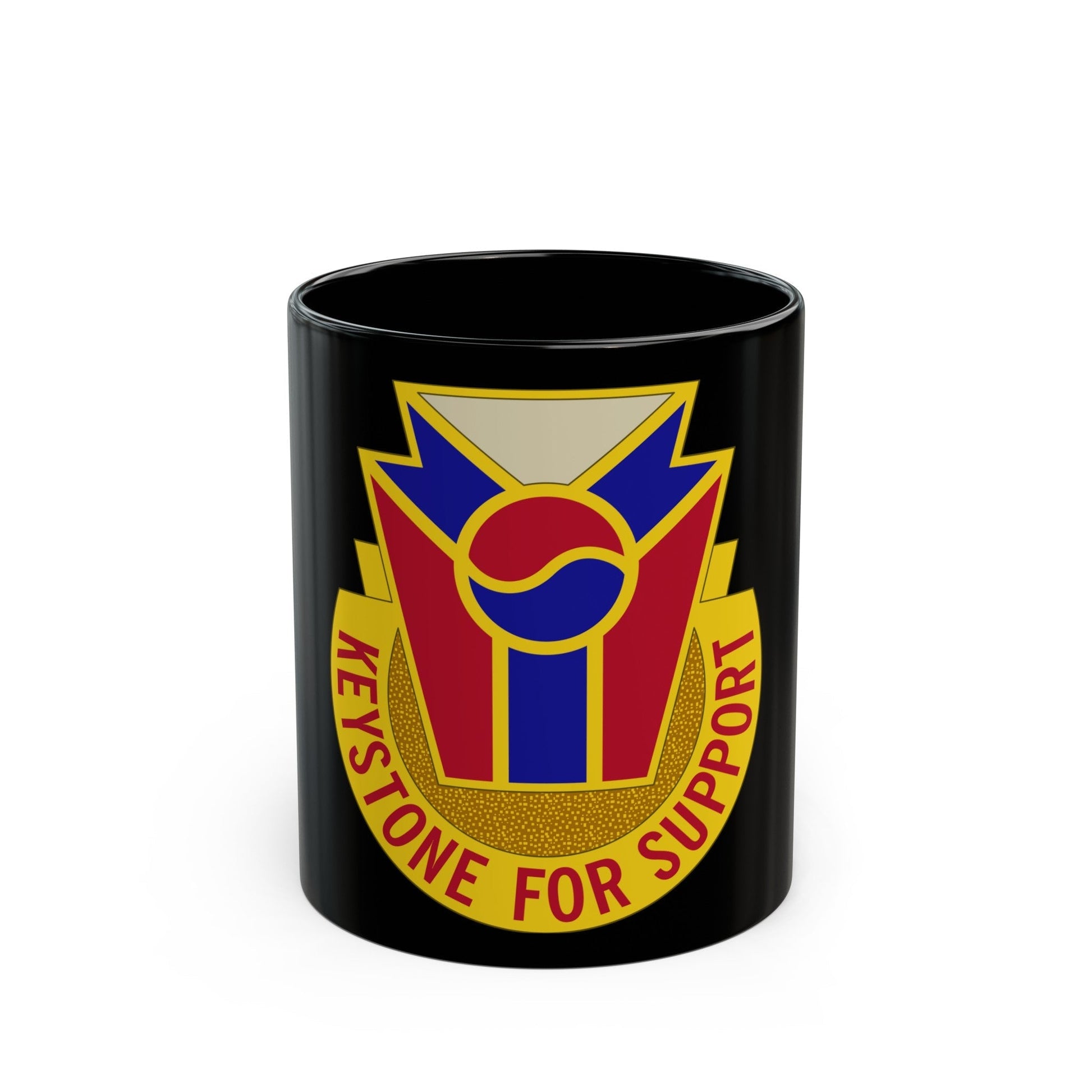 77 Quartermaster Group (U.S. Army) Black Coffee Mug-11oz-The Sticker Space