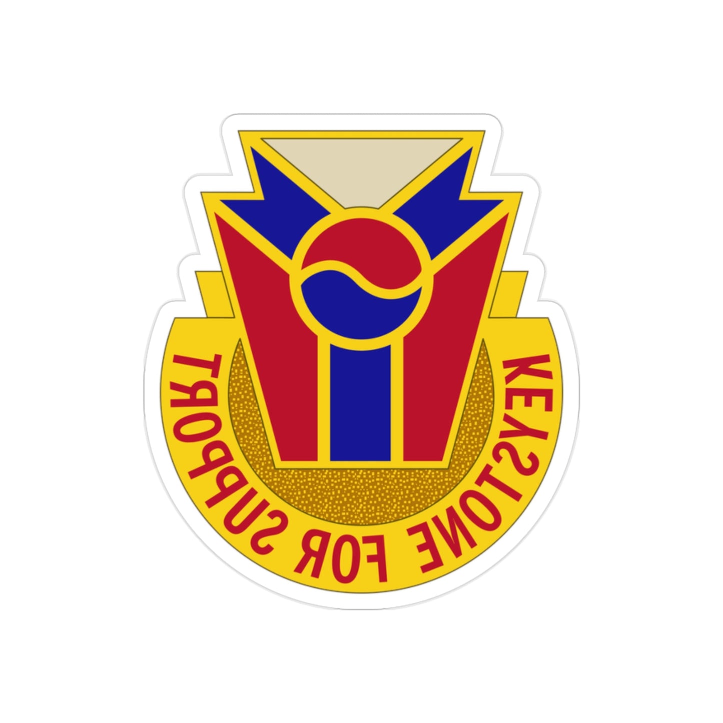 77 Quartermaster Group (U.S. Army) REVERSE PRINT Transparent STICKER-2" × 2"-The Sticker Space