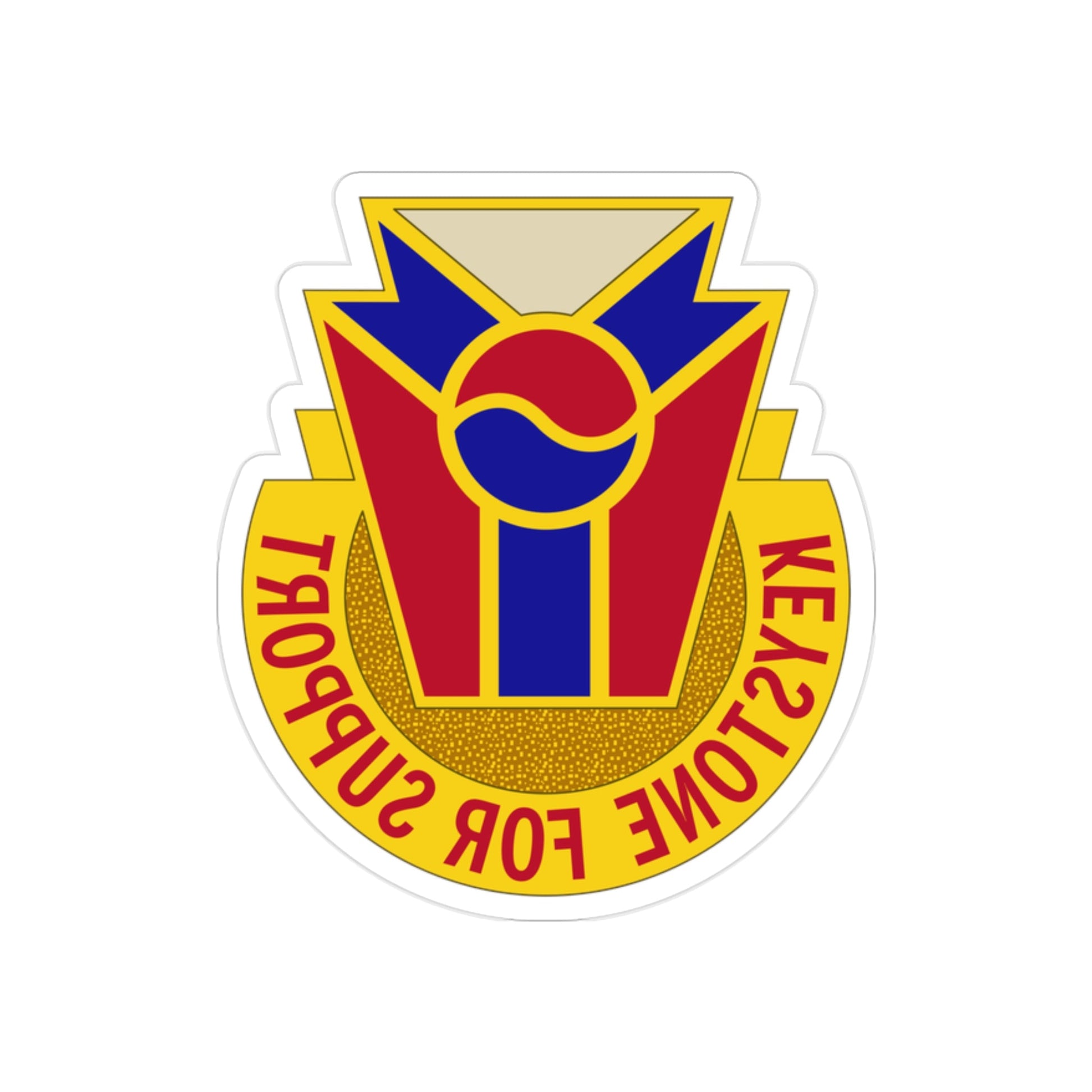 77 Quartermaster Group (U.S. Army) REVERSE PRINT Transparent STICKER-2" × 2"-The Sticker Space