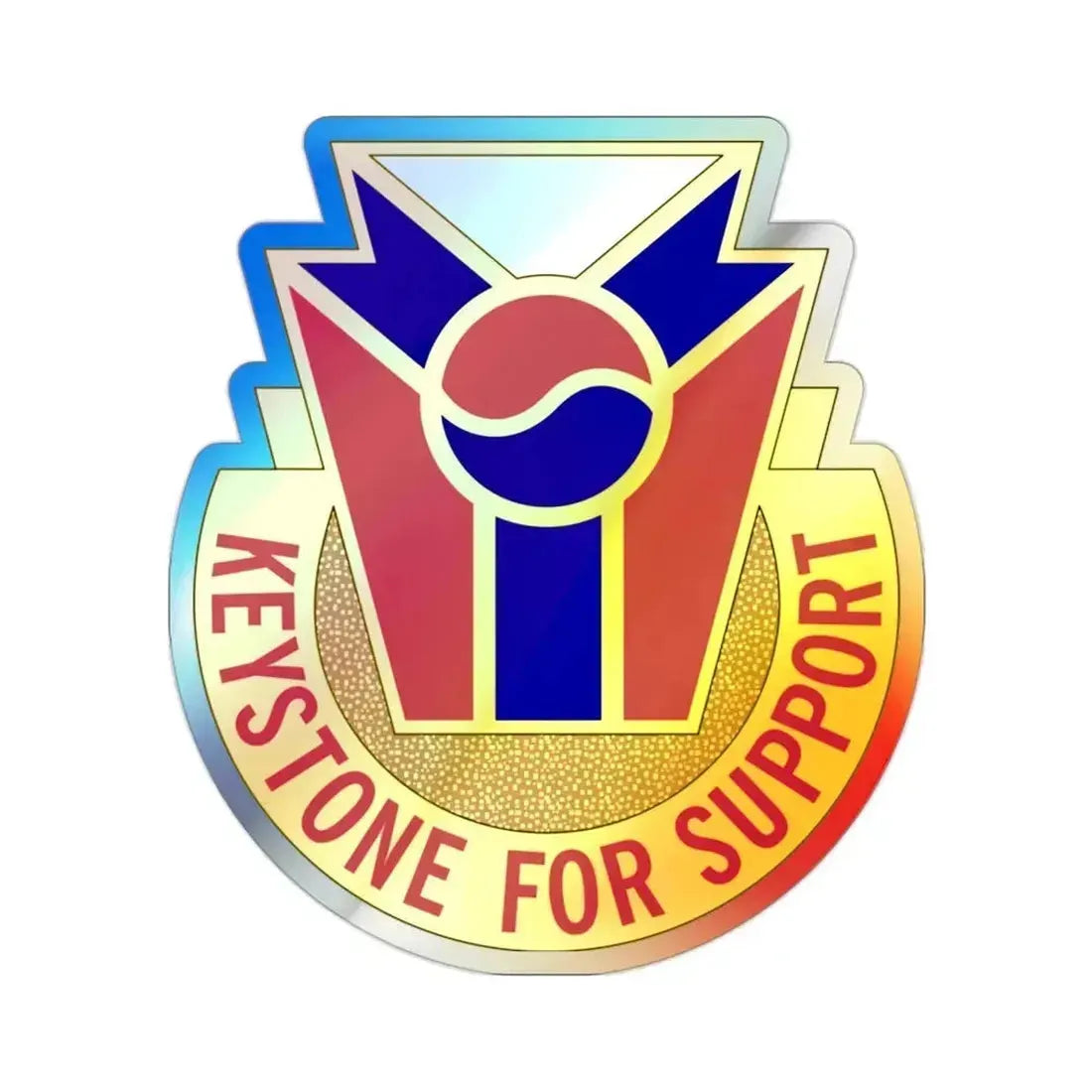 77 Quartermaster Group (U.S. Army) Holographic STICKER Die-Cut Vinyl Decal 2 Inch Holographic - The Sticker Space