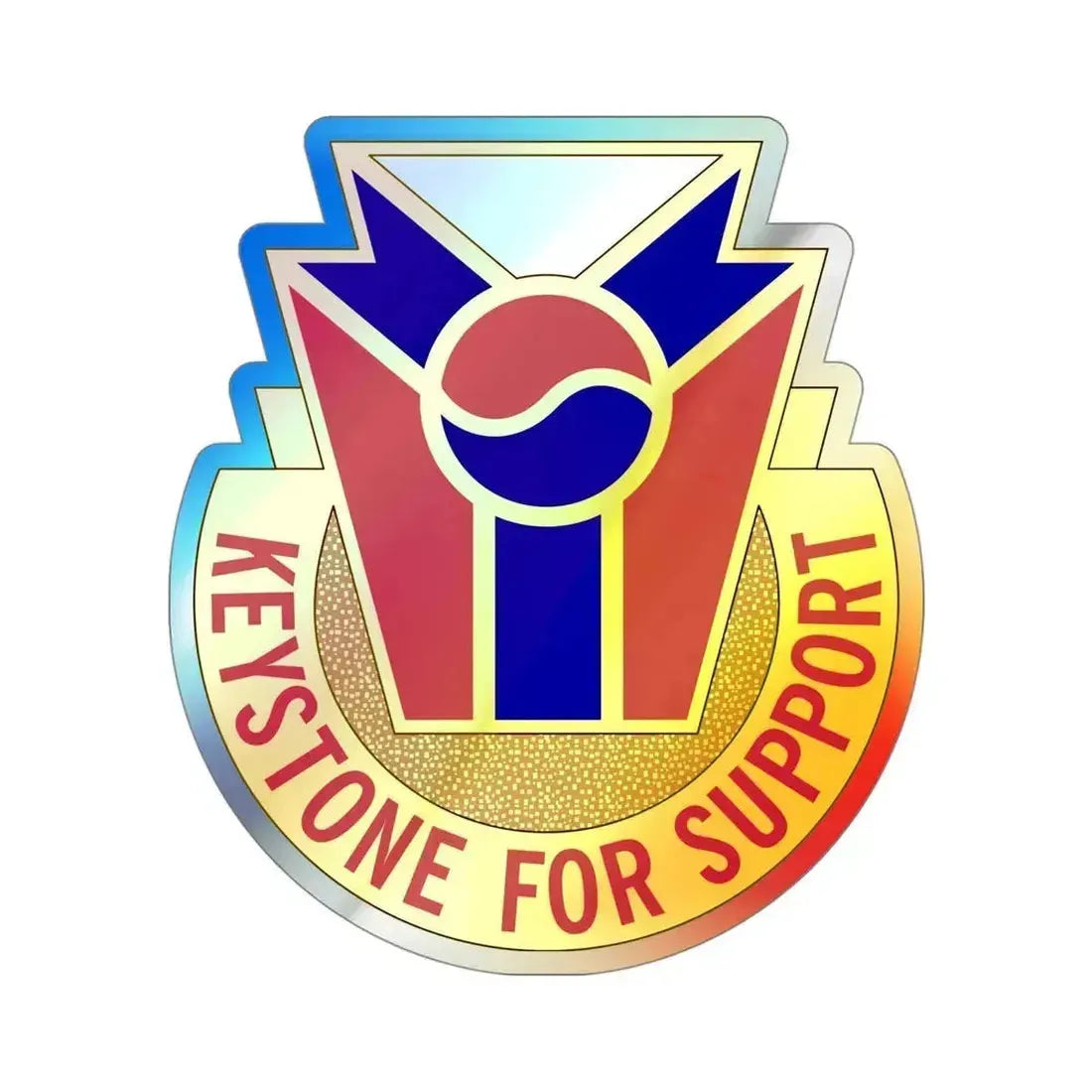 77 Quartermaster Group (U.S. Army) Holographic STICKER Die-Cut Vinyl Decal 4 Inch Holographic - The Sticker Space