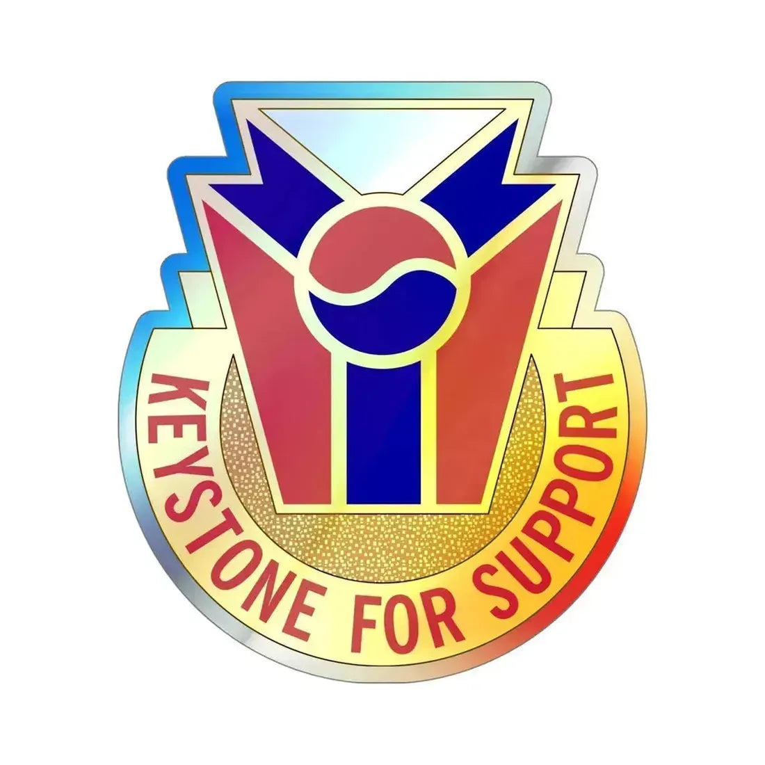 77 Quartermaster Group (U.S. Army) Holographic STICKER Die-Cut Vinyl Decal 5 Inch Holographic - The Sticker Space