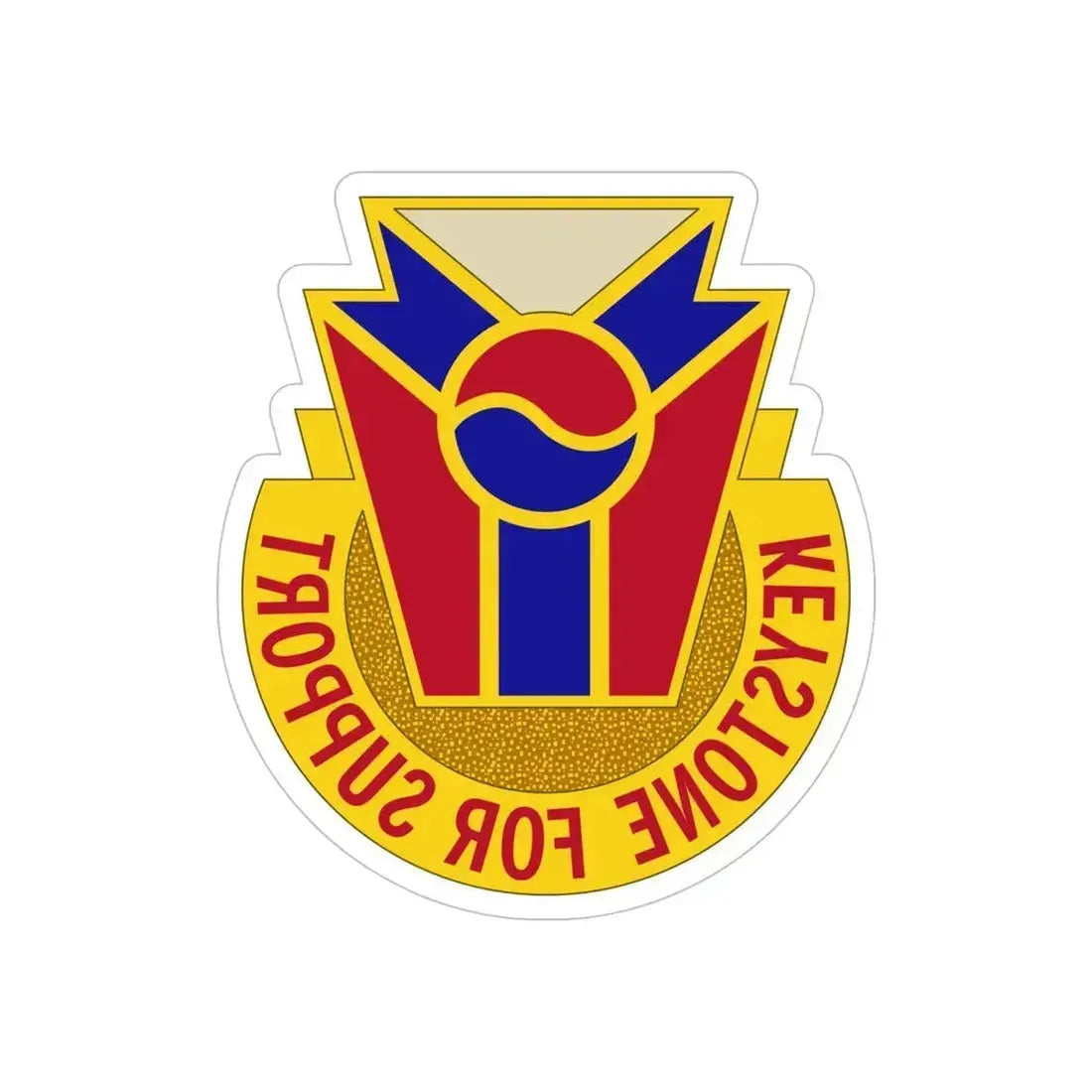 77 Quartermaster Group (U.S. Army) REVERSE PRINT Transparent Die-Cut STICKER - The Sticker Space