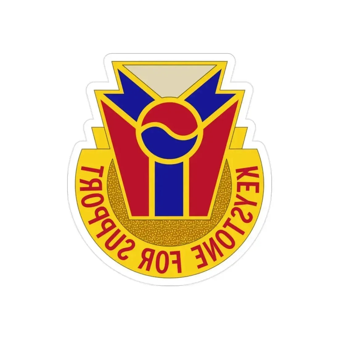 77 Quartermaster Group (U.S. Army) REVERSE PRINT Transparent Die-Cut STICKER - The Sticker Space
