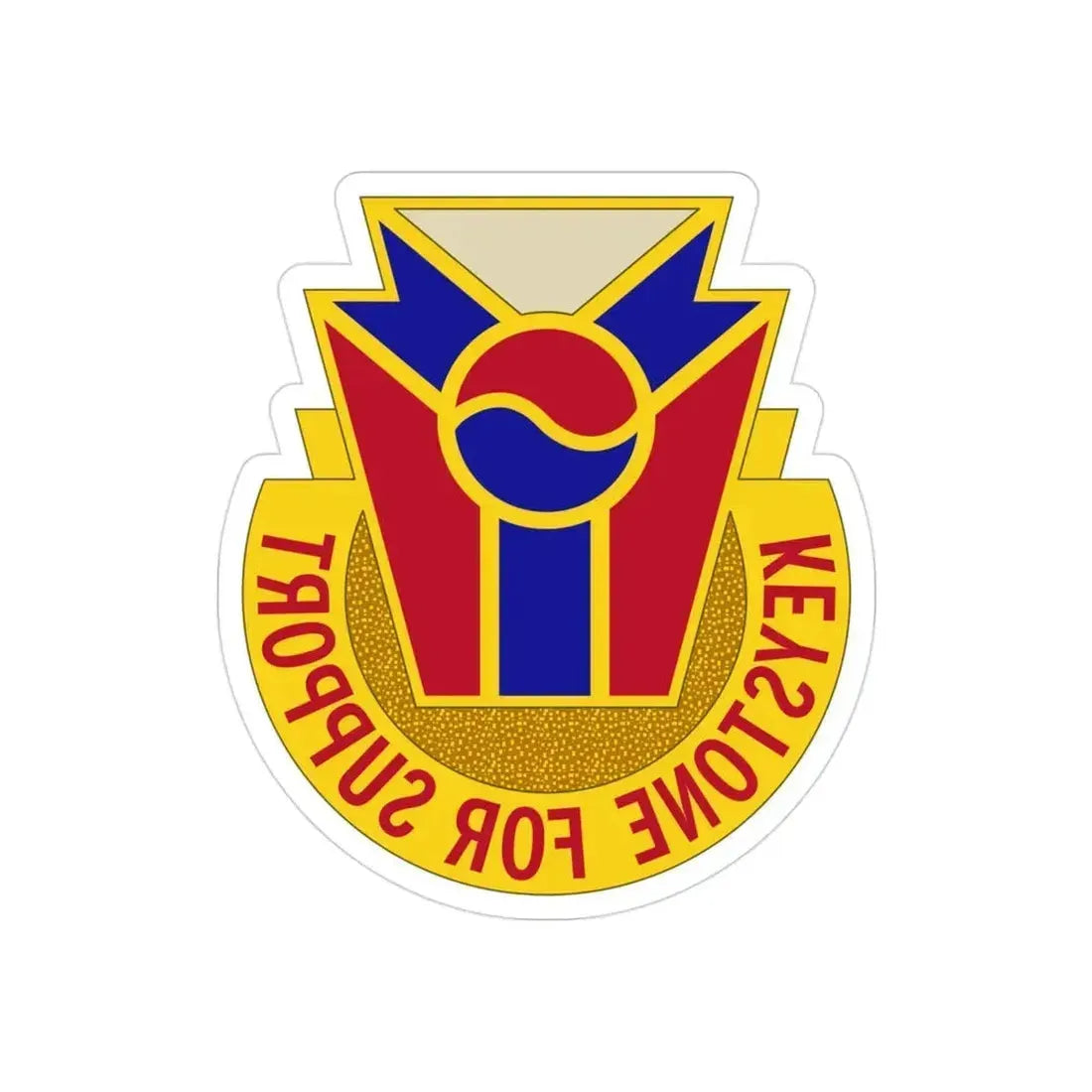 77 Quartermaster Group (U.S. Army) REVERSE PRINT Transparent Die-Cut STICKER - The Sticker Space