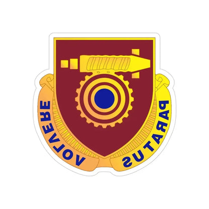 77 Transportation Battalion (U.S. Army) REVERSE PRINT Transparent Die-Cut STICKER - The Sticker Space