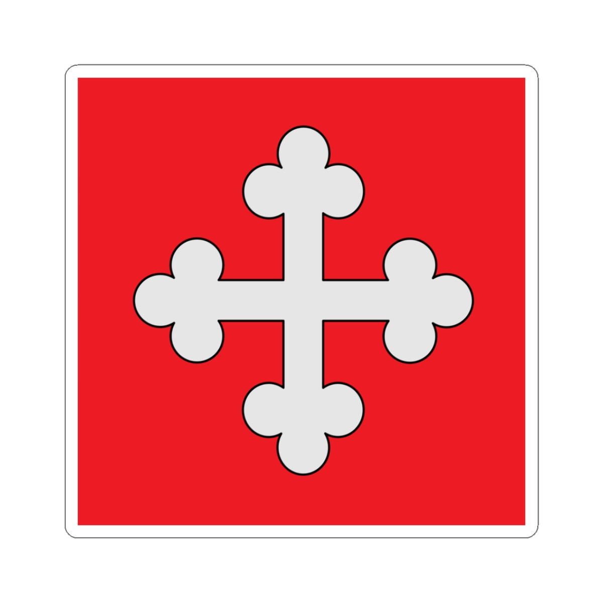 Flag of St-Maurice abbey (Switzerland) STICKER Vinyl Kiss-Cut Decal