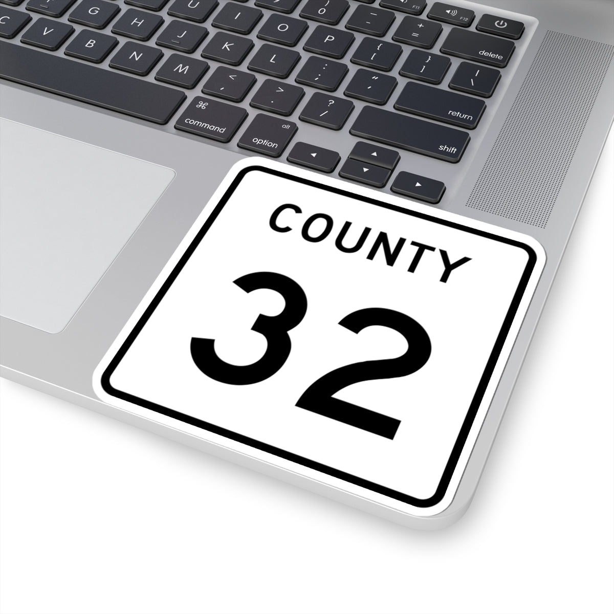 County 32 square (Minnesota) (Road Sign) STICKER Vinyl Kiss-Cut Decal
