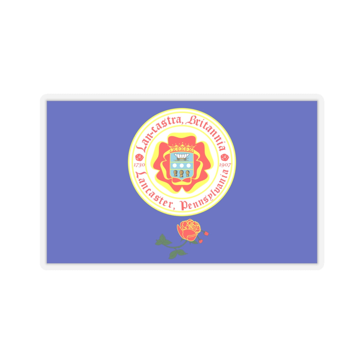 Flag of Lancaster, Pennsylvania - STICKER Vinyl Kiss-Cut Decal