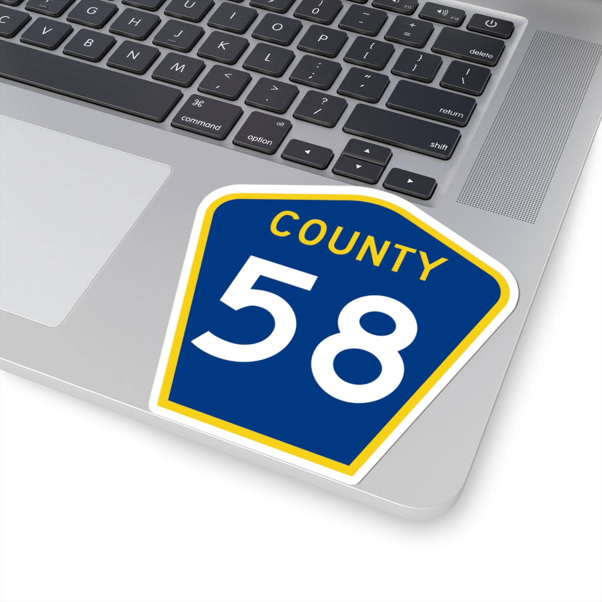 County 58 MN (Minnesota) (Road Sign) STICKER Vinyl Kiss-Cut Decal