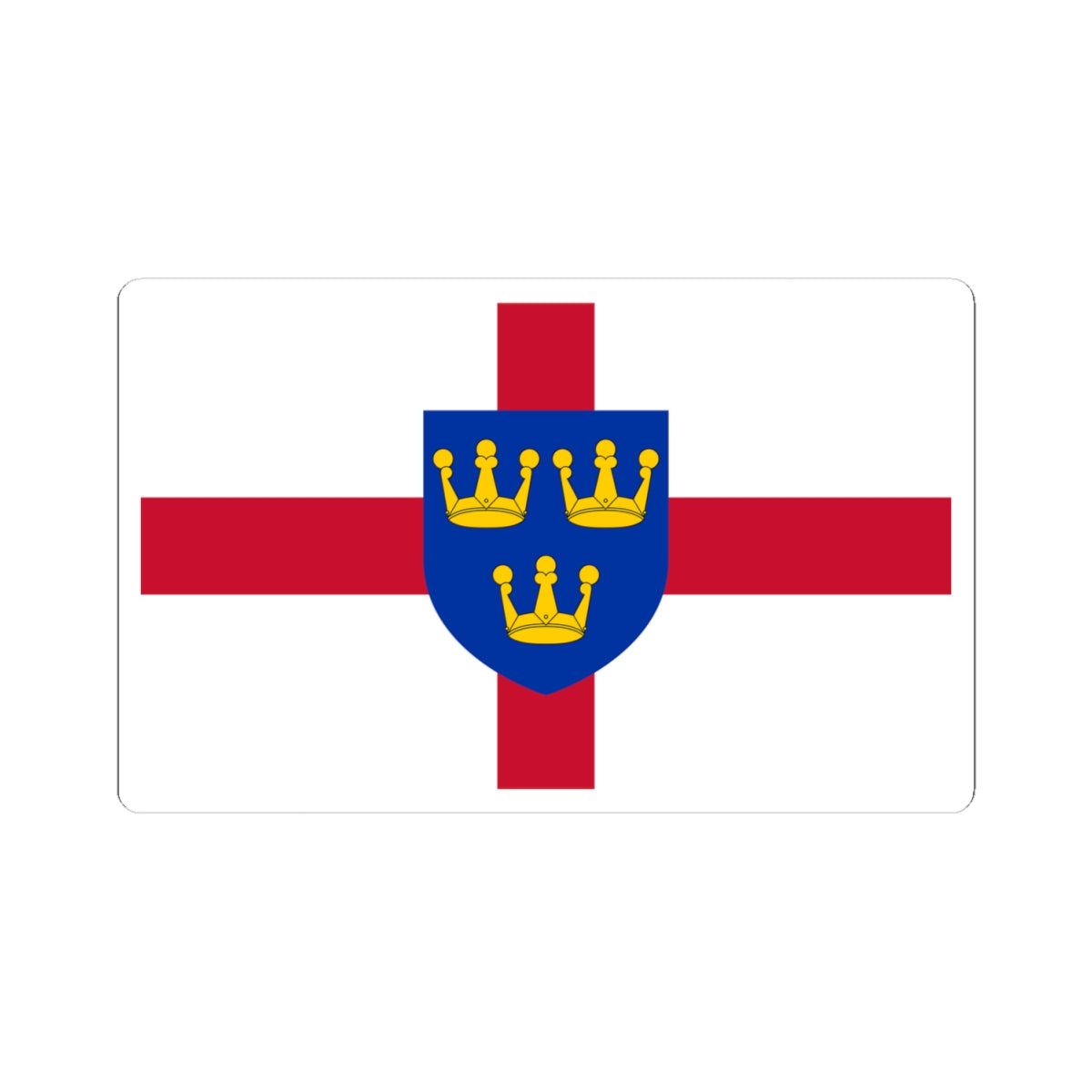Flag of East Anglia (England) STICKER Vinyl Kiss-Cut Decal